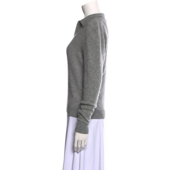 KHAITE Cashmere Vneck Sweater Grey - XS - Picture 2 of 3